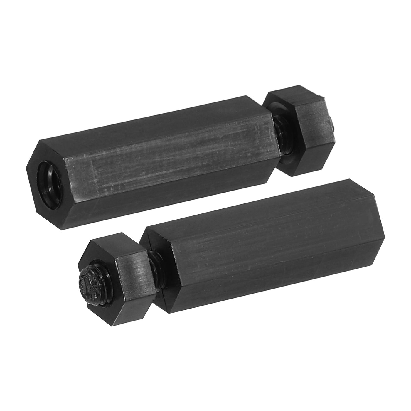 Harfington M3 Nylon Hex Standoff Screws Nuts, 100Pack PCB Threaded Kit(17mm+5mm, Black)