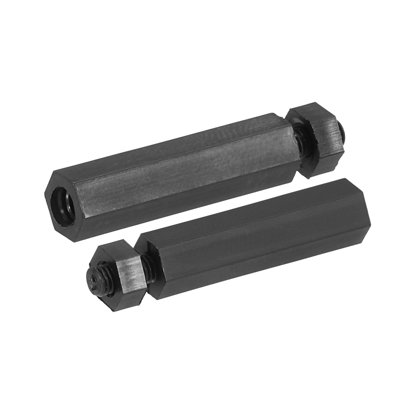 Harfington M3 Nylon Hex Standoff Screws Nuts, 100Pack PCB Threaded Kit(22mm+5mm, Black)