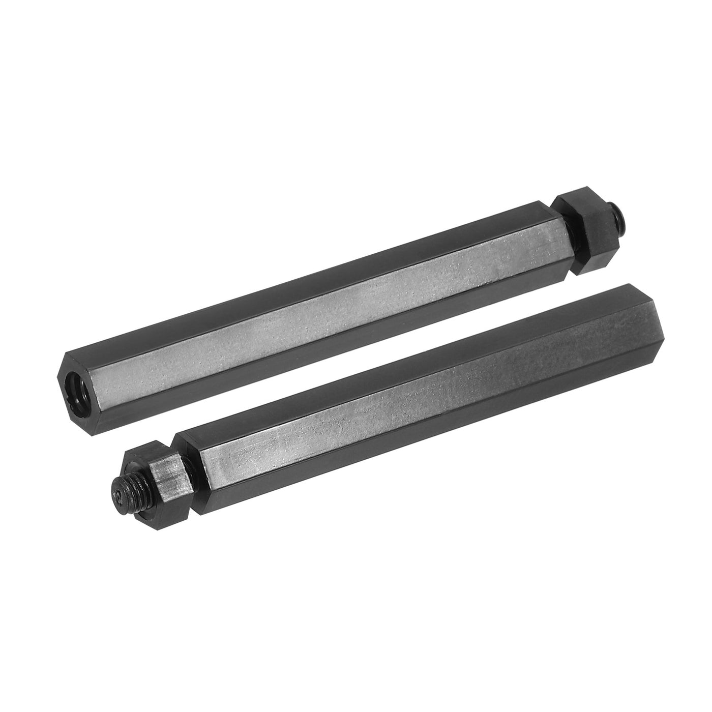 Harfington M3 Nylon Hex Standoff Screws Nuts, 50Pack PCB Threaded Kit(40mm+5mm, Black)