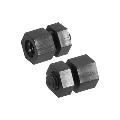 Harfington M4 Nylon Hex Standoff Screws Nuts, 100Pack PCB Threaded Kit(5mm+5mm, Black)