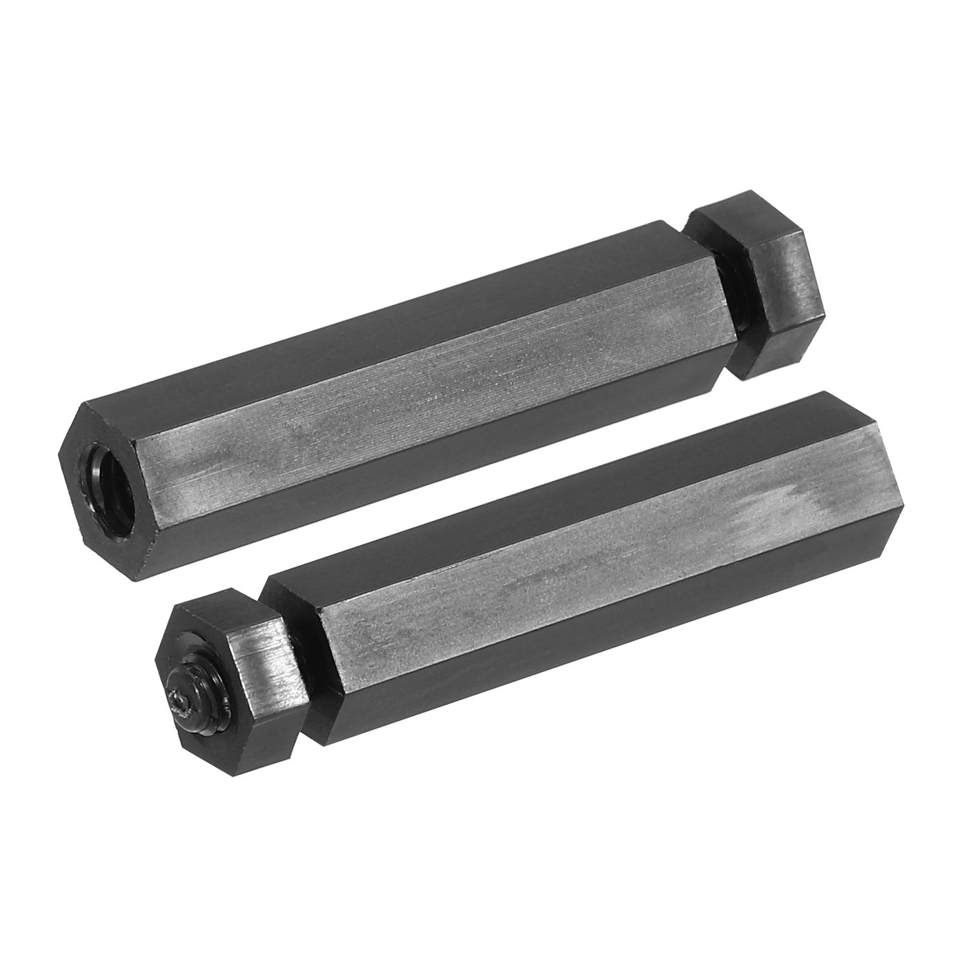Harfington M4 Nylon Hex Standoff Screws Nuts, 50Pack PCB Threaded Kit(30mm+5mm, Black)