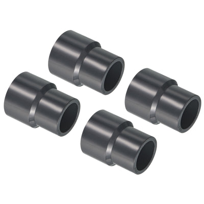 Harfington UPVC Reducer Pipe Fitting 1x0.8 Inch Socket, 4 Pack Straight Coupling Adapter Connector, Grey