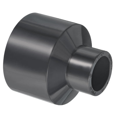 Harfington UPVC Reducer Pipe Fitting 2x1 Inch Socket, Straight Coupling Adapter Connector, Grey