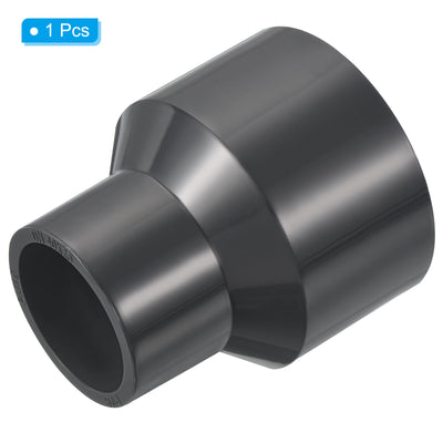 Harfington UPVC Reducer Pipe Fitting 2x1.3 Inch Socket, Straight Coupling Adapter Connector, Grey