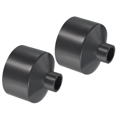 Harfington UPVC Reducer Pipe Fitting 2.5x0.8 Inch Socket, 2 Pack Straight Coupling Adapter Connector, Grey
