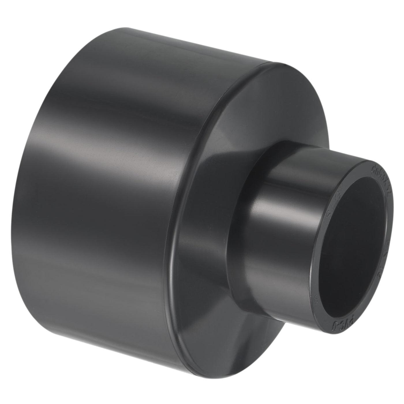 Harfington UPVC Reducer Pipe Fitting 2.5x1.3 Inch Socket, Straight Coupling Adapter Connector, Grey
