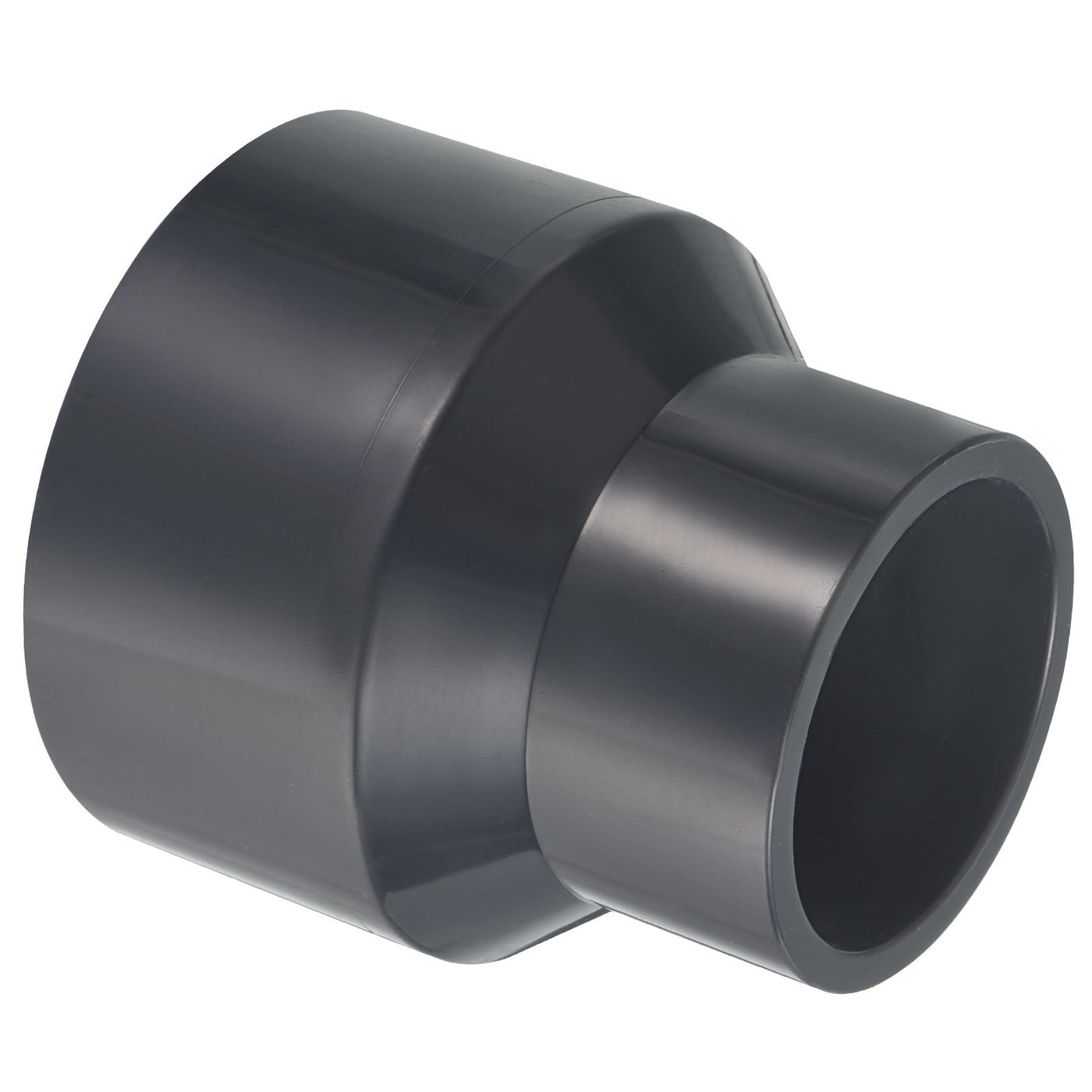 Harfington UPVC Reducer Pipe Fitting 3.5x2.5 Inch Socket, Straight Coupling Adapter Connector, Grey