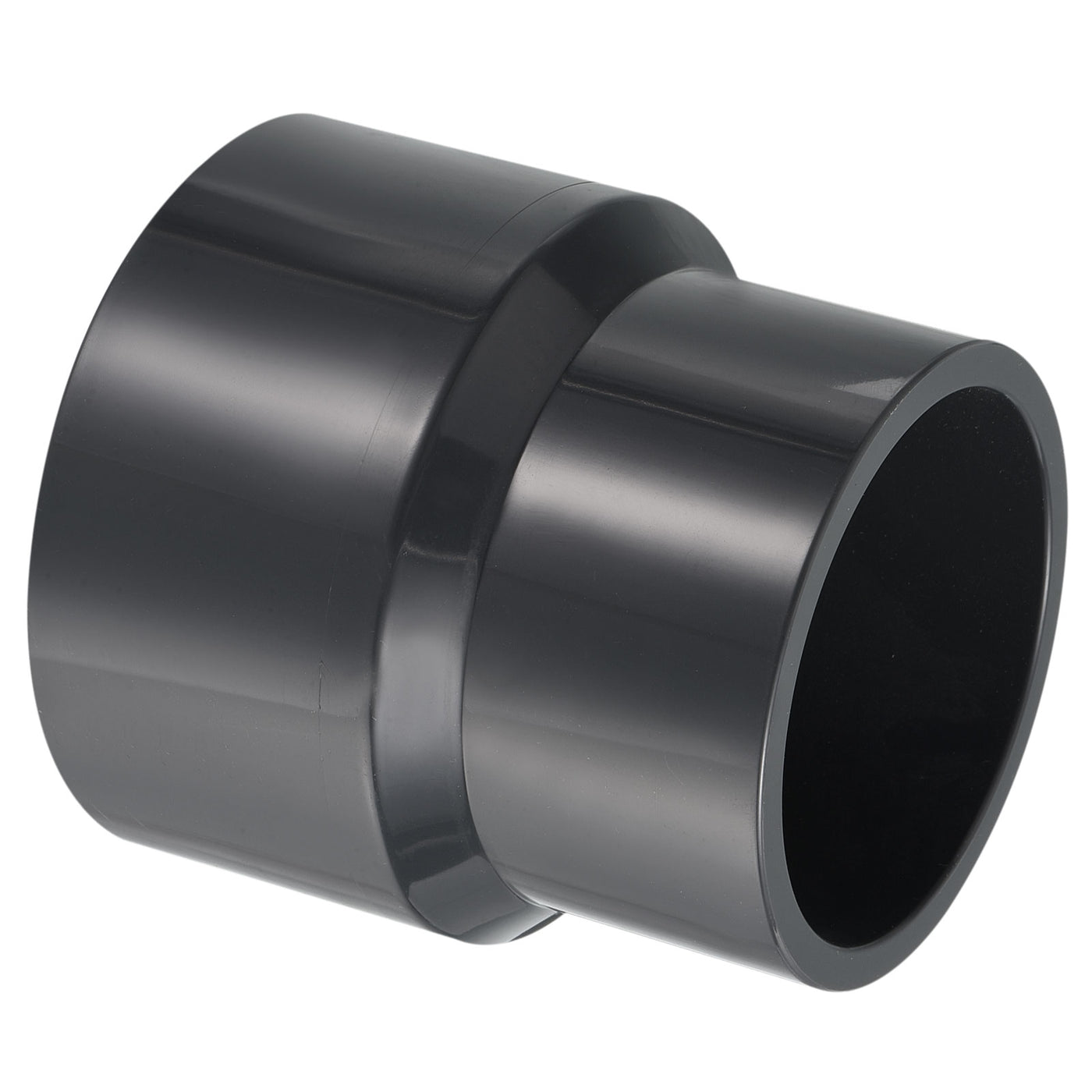 Harfington UPVC Reducer Pipe Fitting 3.5x3 Inch Socket, Straight Coupling Adapter Connector, Grey