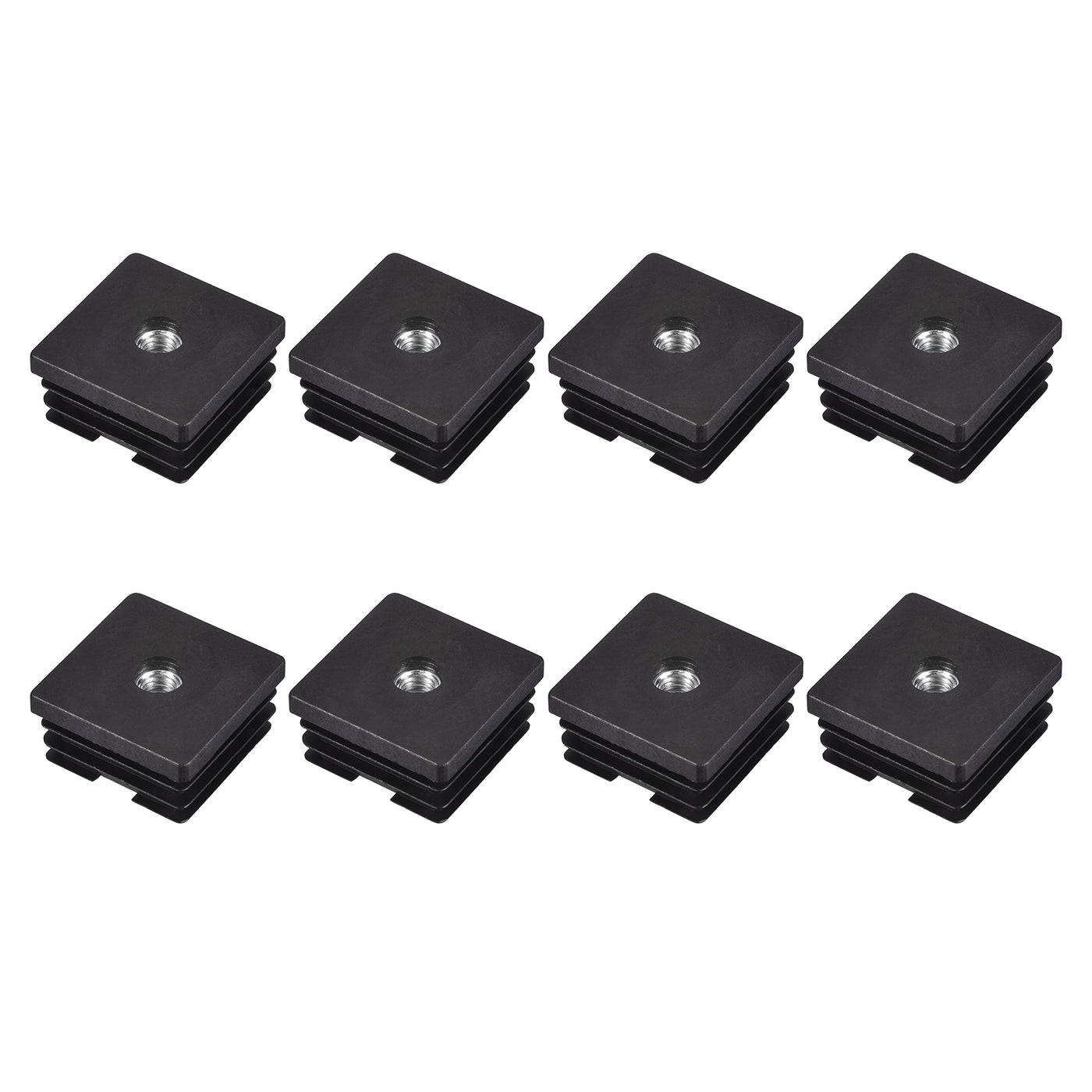 uxcell Uxcell 8Pcs 1.5"x1.5" Caster Insert with Thread, Square M8 Thread for Furniture