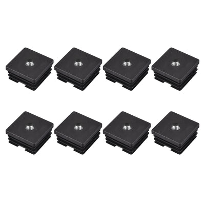 Harfington Uxcell 8Pcs 1.5"x1.5" Caster Insert with Thread, Square M8 Thread for Furniture