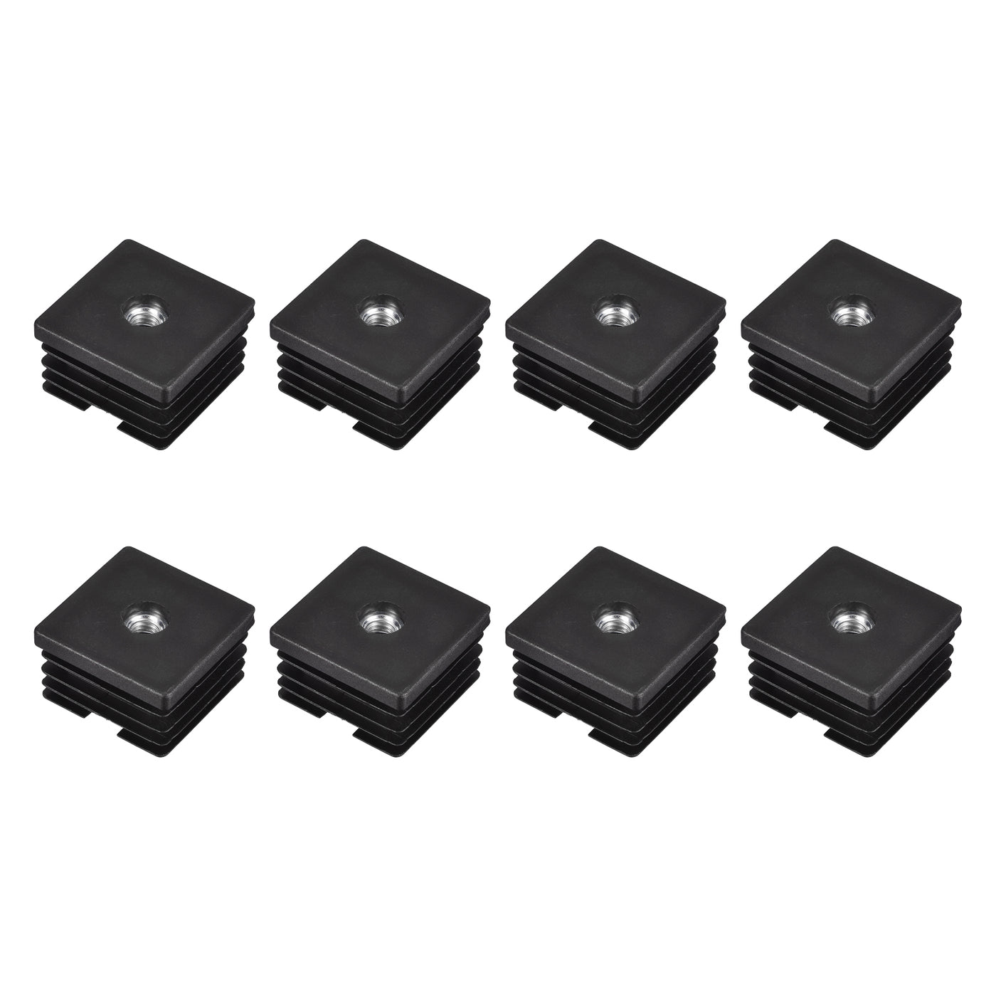uxcell Uxcell 8Pcs 1.57"x1.57" Caster Insert with Thread, Square M8 Thread for Furniture