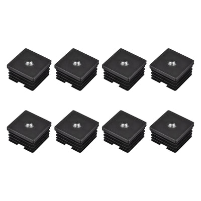 Harfington Uxcell 8Pcs 1.57"x1.57" Caster Insert with Thread, Square M8 Thread for Furniture