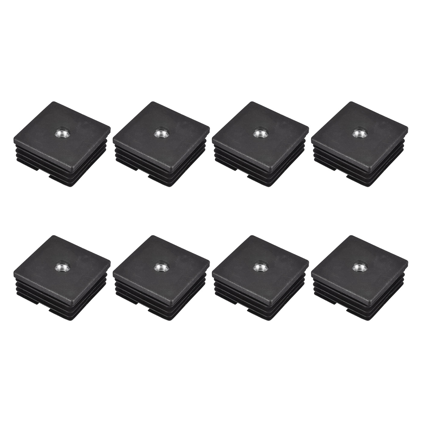 uxcell Uxcell 8Pcs 1.97"x1.97" Caster Insert with Thread, Square M8 Thread for Furniture