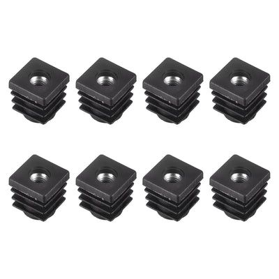 Harfington Uxcell 8Pcs 0.59"x0.59" Caster Insert with Thread, Square M6 Thread for Furniture