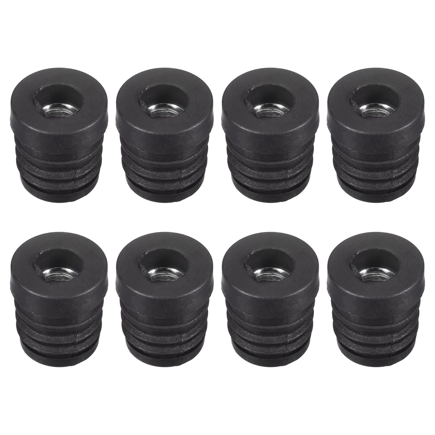 uxcell Uxcell 8Pcs 19mm/0.75" Caster Insert with Thread, Round M8 Thread for Furniture
