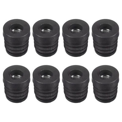 Harfington Uxcell 8Pcs 19mm/0.75" Caster Insert with Thread, Round M8 Thread for Furniture