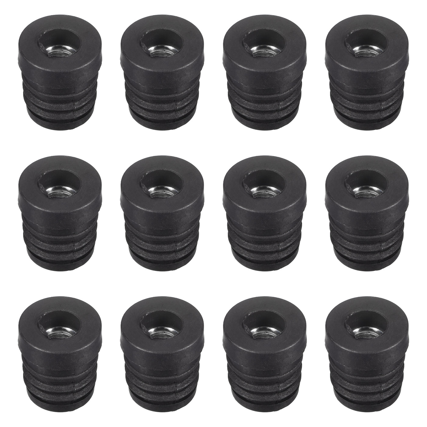 uxcell Uxcell 12Pcs 19mm/0.75" Caster Insert with Thread, Round M8 Thread for Furniture