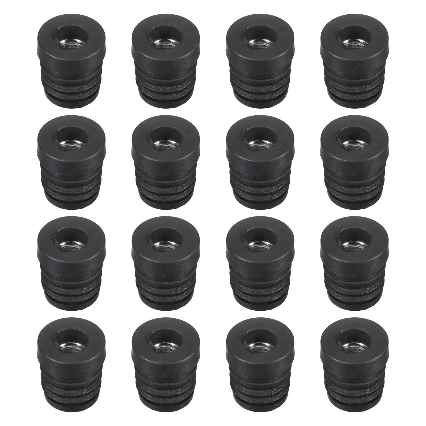 uxcell Uxcell 16Pcs 19mm/0.75" Caster Insert with Thread, Round M8 Thread for Furniture