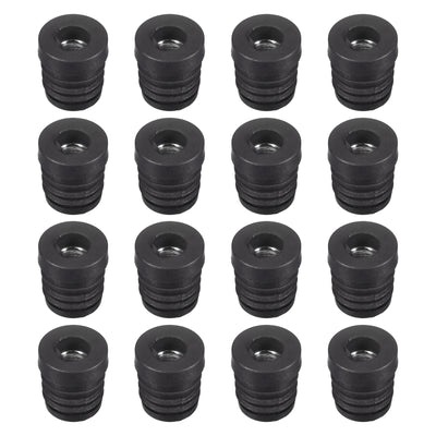 Harfington Uxcell 16Pcs 19mm/0.75" Caster Insert with Thread, Round M8 Thread for Furniture