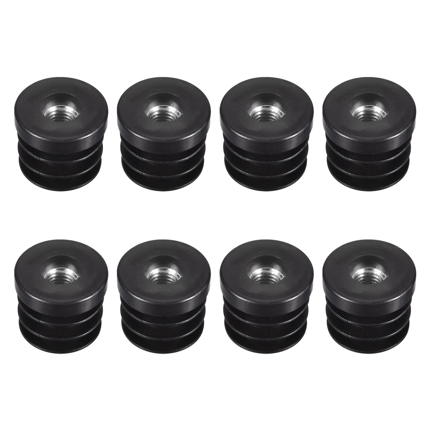 uxcell Uxcell 8Pcs 30mm/1.18" Caster Insert with Thread, Round M10 Thread for Furniture