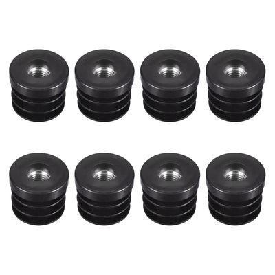 Harfington Uxcell 8Pcs 30mm/1.18" Caster Insert with Thread, Round M10 Thread for Furniture