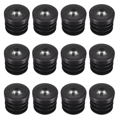 Harfington Uxcell 12Pcs 30mm/1.18" Caster Insert with Thread, Round M10 Thread for Furniture