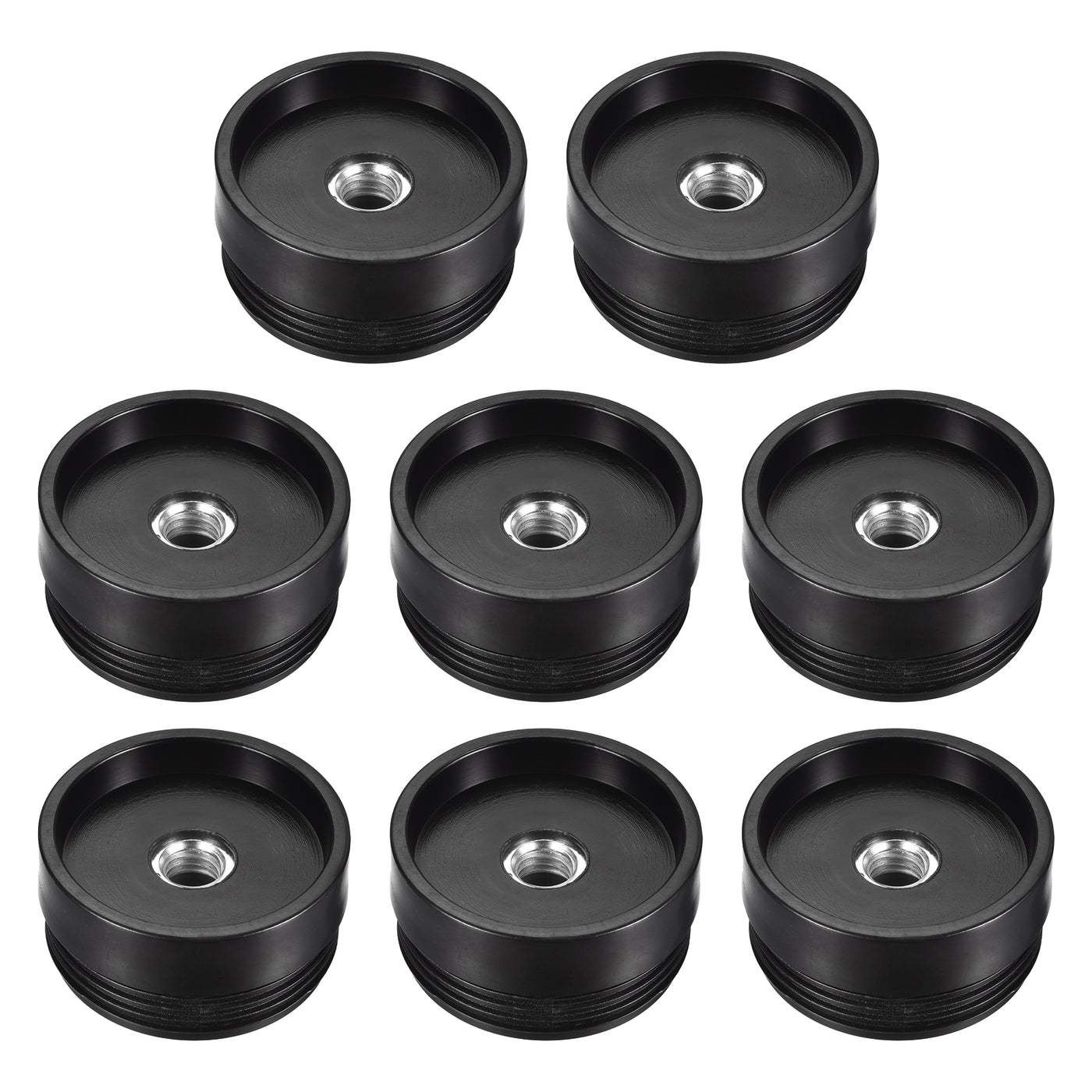 uxcell Uxcell 8Pcs 60mm/2.36" Caster Insert with Thread, Round M12 Thread for Furniture