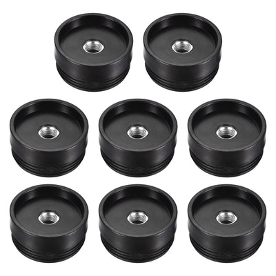 Harfington Uxcell 8Pcs 60mm/2.36" Caster Insert with Thread, Round M12 Thread for Furniture