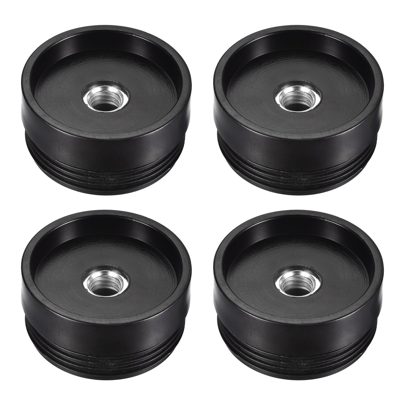 uxcell Uxcell 4Pcs 60mm/2.36" Caster Insert with Thread, Round M12 Thread for Furniture