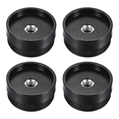 Harfington Uxcell 4Pcs 60mm/2.36" Caster Insert with Thread, Round M12 Thread for Furniture