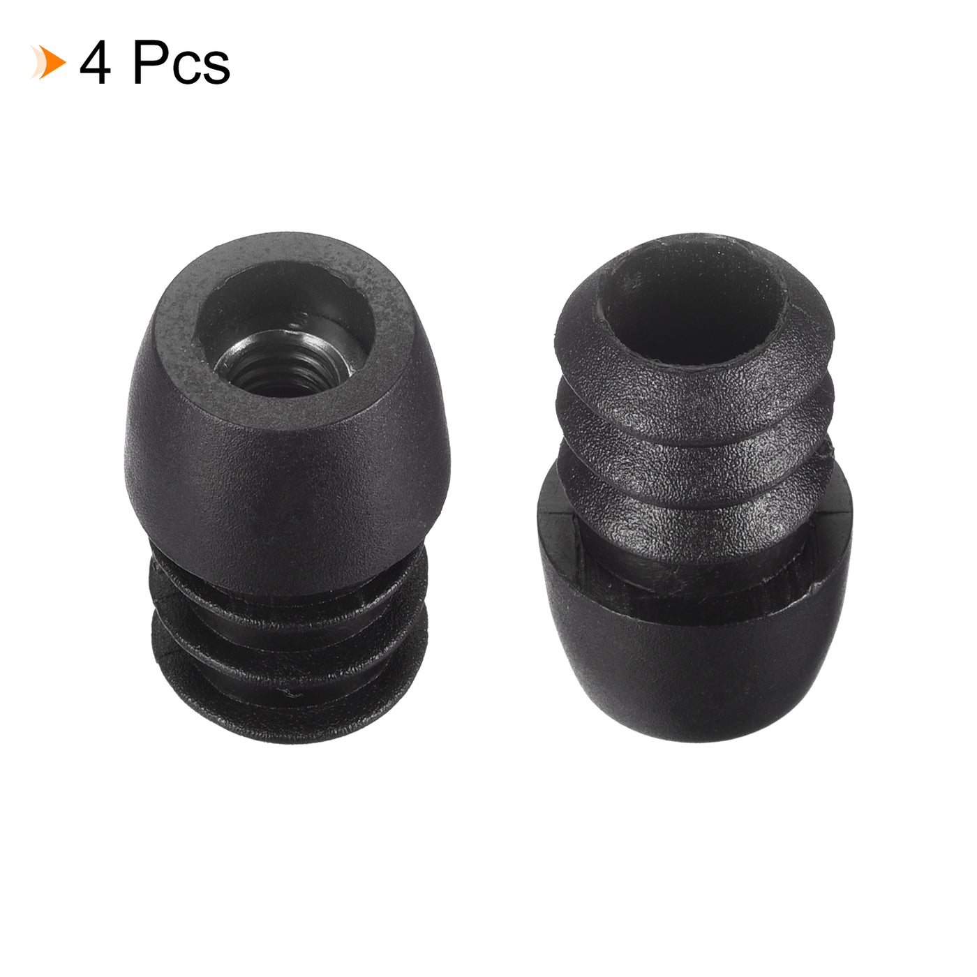 uxcell Uxcell 4Pcs 16mm/0.63" Caster Insert with Thread, M6 Thread for Furniture
