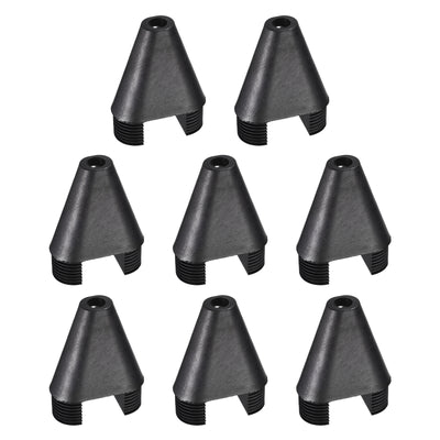 Harfington Uxcell 8Pcs 2.36"x1.18" Caster Insert with Thread, Oval M8 Thread for Furniture