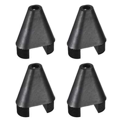 Harfington Uxcell 4Pcs 2.36"x1.18" Caster Insert with Thread, Oval M8 Thread for Furniture