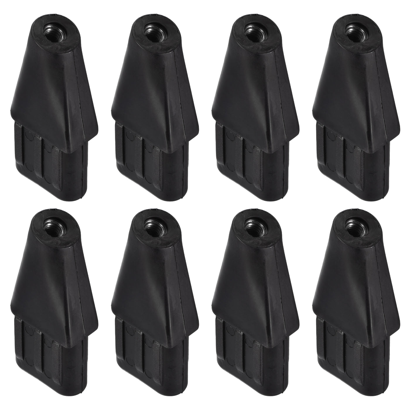 uxcell Uxcell 8Pcs 1.97"x0.98" Caster Insert with Thread, Oval M10 Thread for Furniture