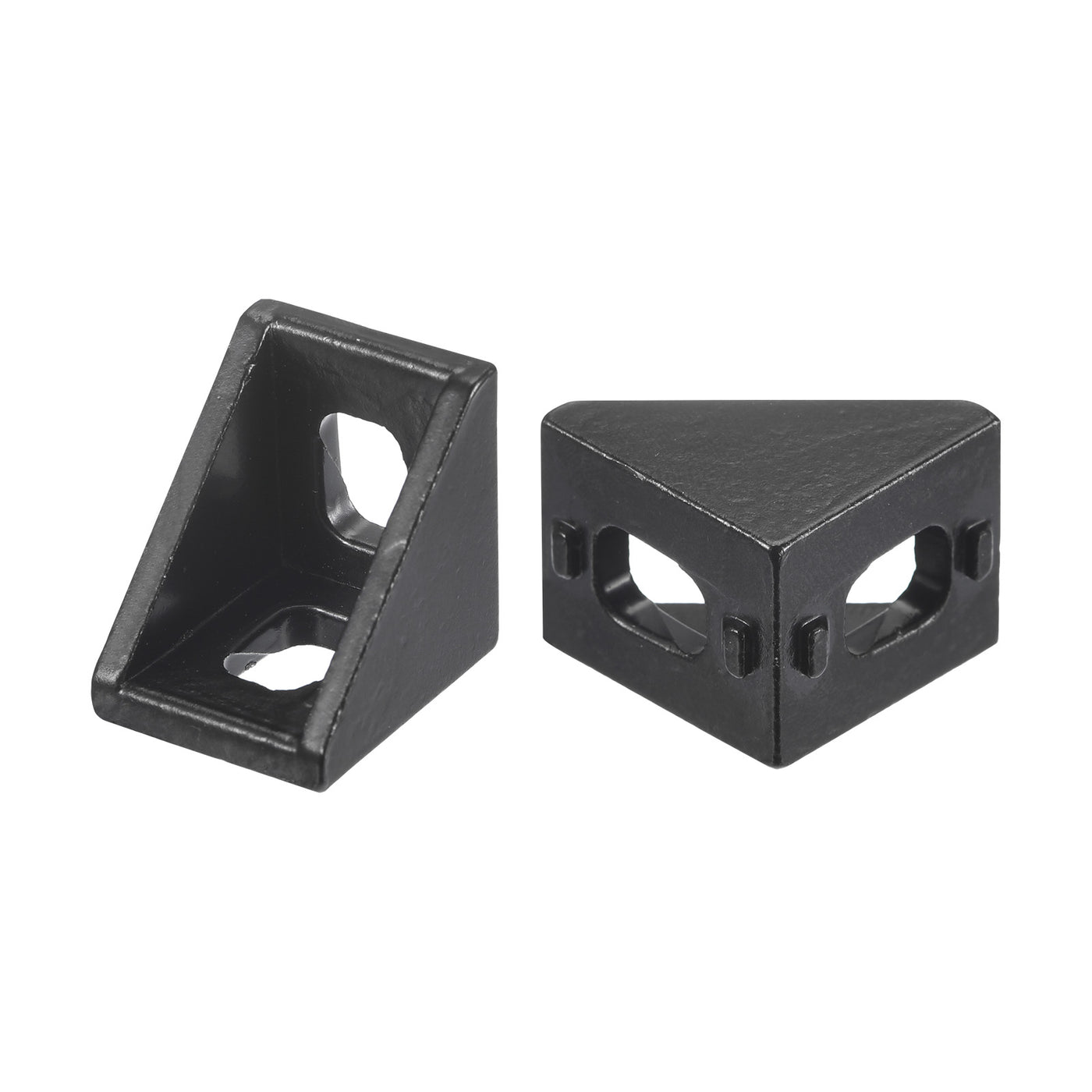 uxcell Uxcell 8Pcs Inside Corner Bracket Gusset, 20x20x17mm 2020 Angle Connectors for 2020 Series Aluminum Extrusion Profile Black