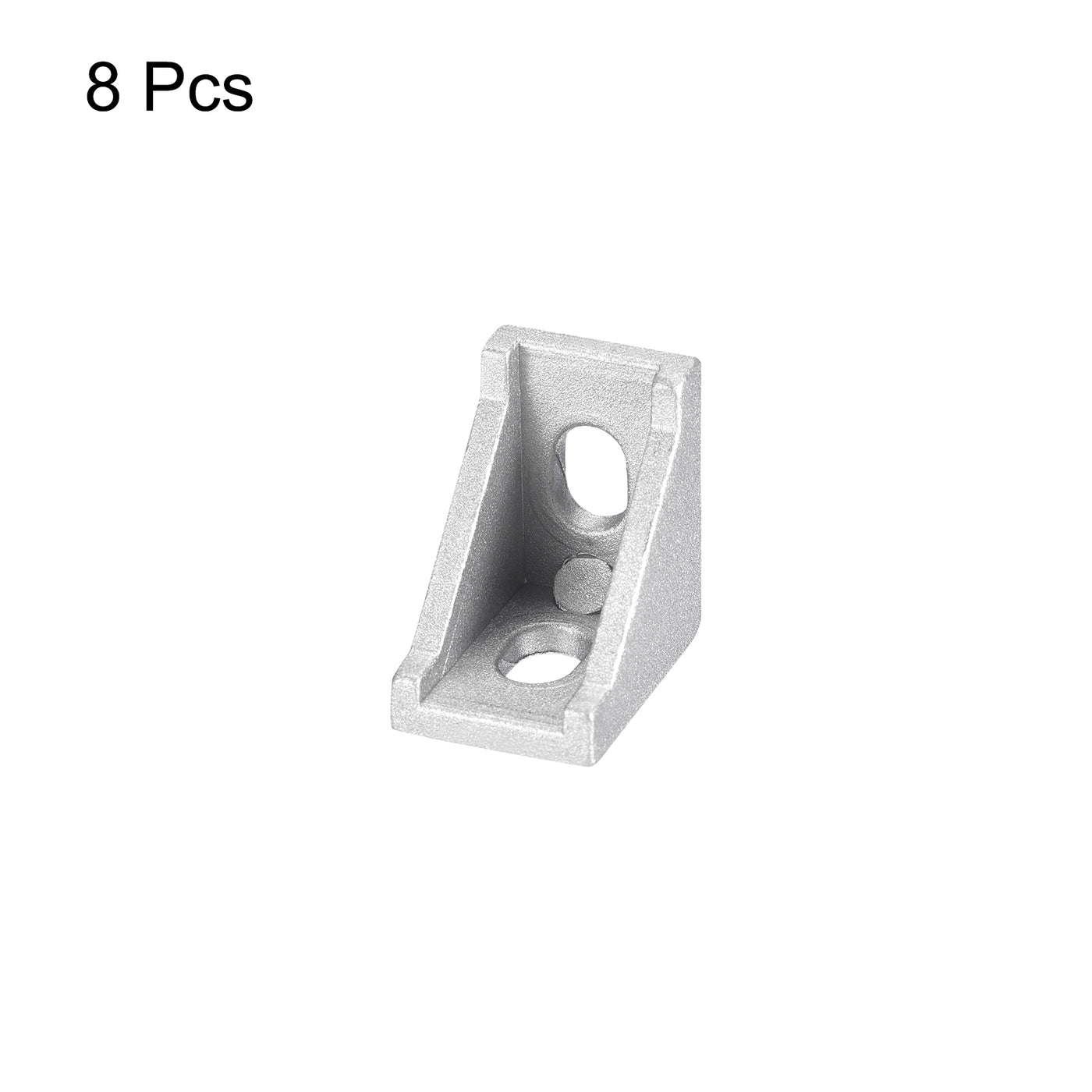 uxcell Uxcell 8Pcs Inside Corner Bracket Gusset, 28x28x20mm 2028 Angle Connectors for 2020 Series Aluminum Extrusion Profile Silver
