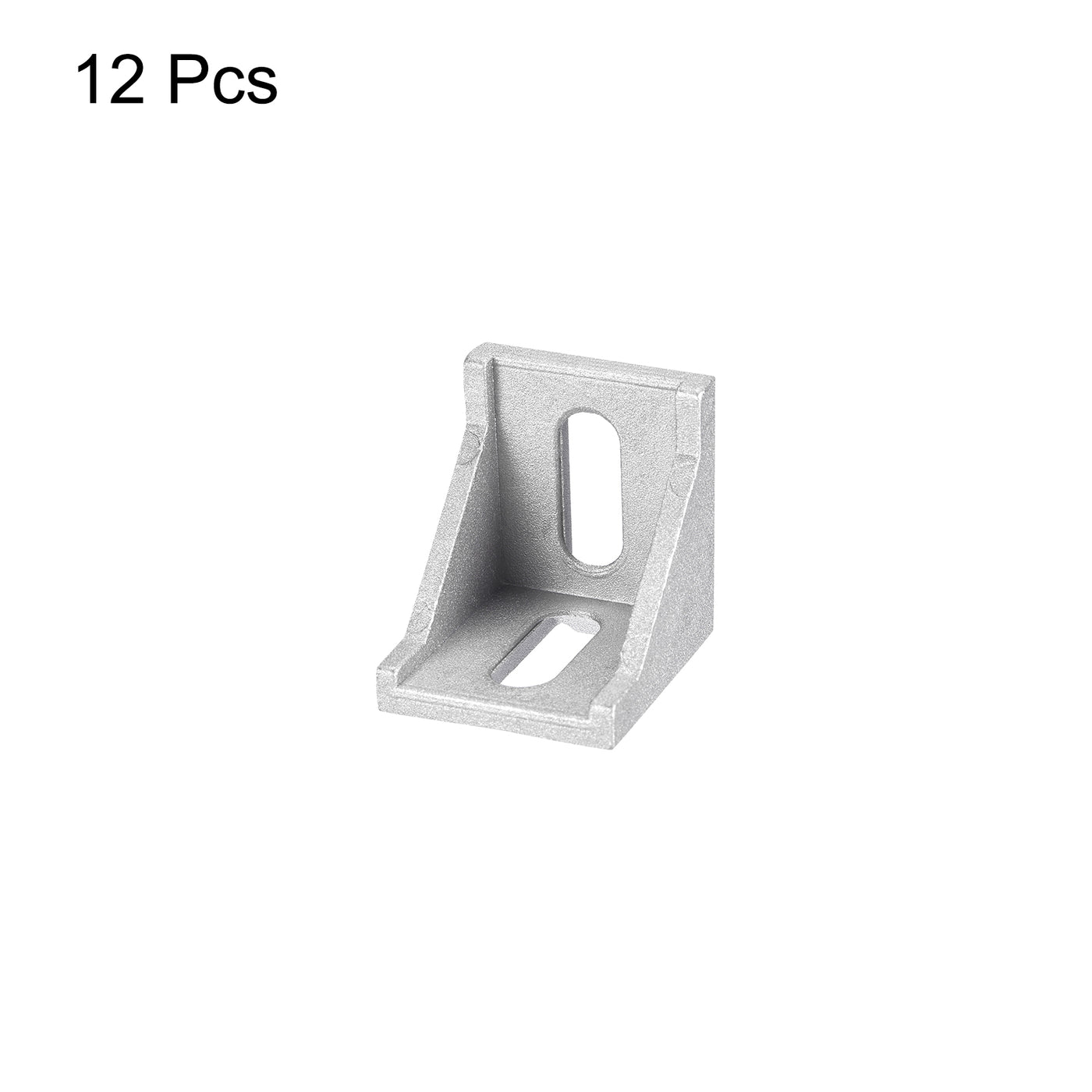 uxcell Uxcell 12Pcs Inside Corner Bracket Gusset, 38x38x35mm 4040 Angle Connectors for 4040/4080 Series Aluminum Extrusion Profile Silver