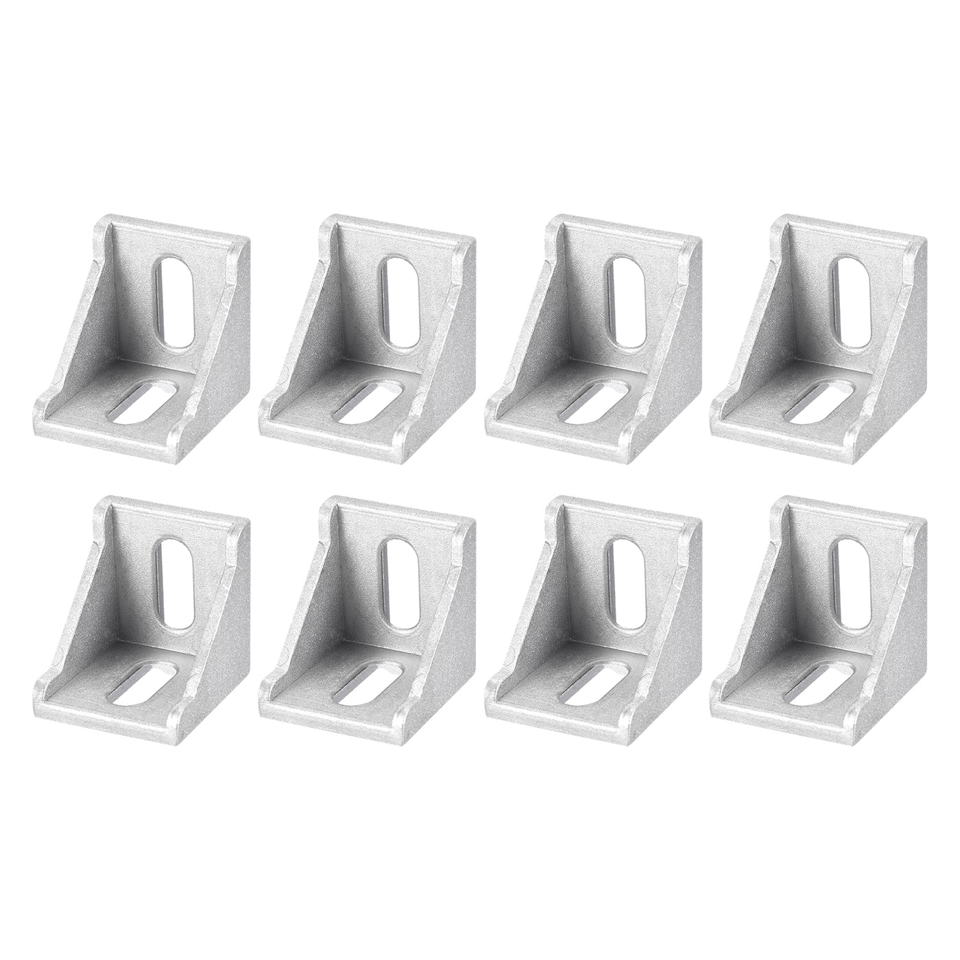 uxcell Uxcell 8Pcs Inside Corner Bracket Gusset, 38x38x35mm 4040 Angle Connectors for 4040/4080 Series Aluminum Extrusion Profile Silver