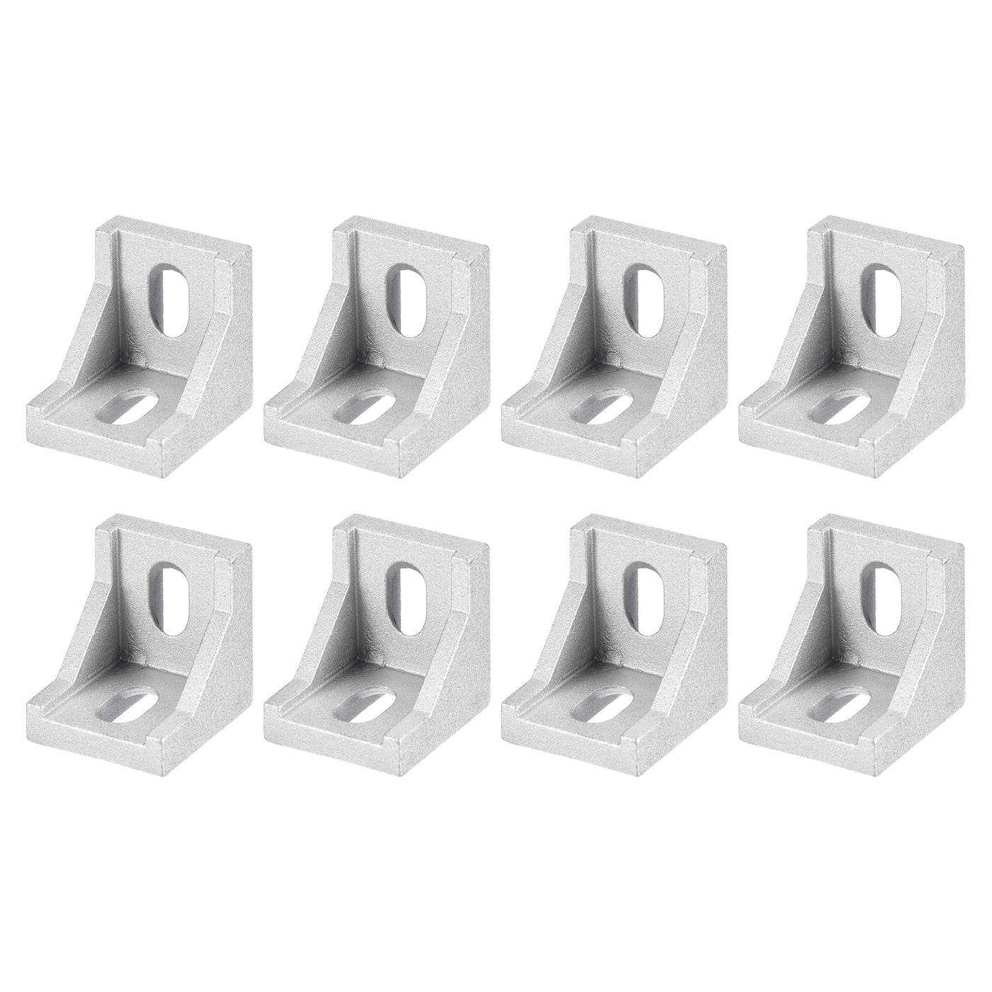Uxcell Uxcell 8Pcs Inside Corner Bracket Gusset, 38x38x35mm 4040 Thicken Angle Connectors for 4040/4080 Series Aluminum Extrusion Profile Silver