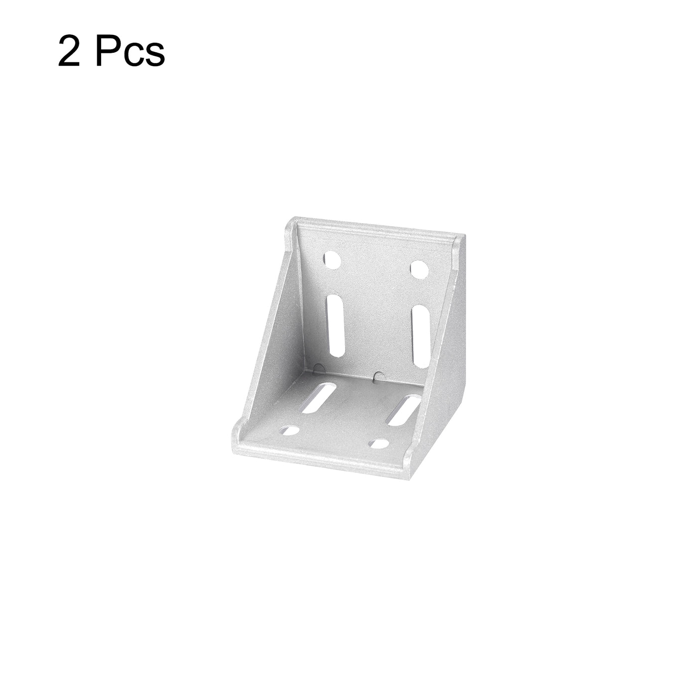 uxcell Uxcell 2Pcs Inside Corner Bracket Gusset, 78x78x79mm 8080 Angle Connectors for 4080/8080 Series Aluminum Extrusion Profile Silver