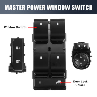 Harfington 20945129 Car Master Power Window Switch Driver Side for GMC Sierra for Chevy Silverado 1500 2008-2013 for 2500HD 3500HD 2008-2010