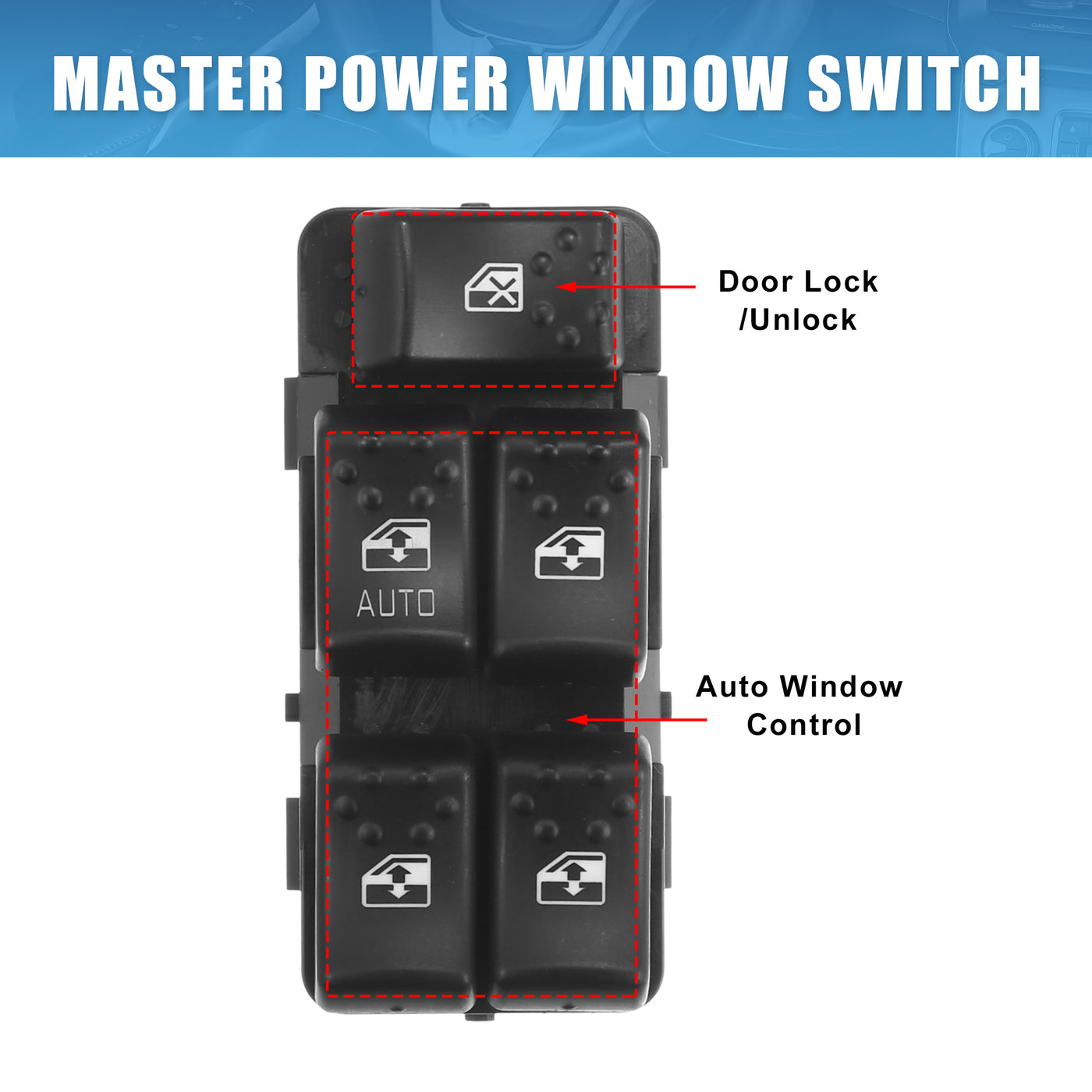 X AUTOHAUX 1 Set 22664398 Car Master Power Window Switch Front Driver Side for Saturn Ion 2003-2007