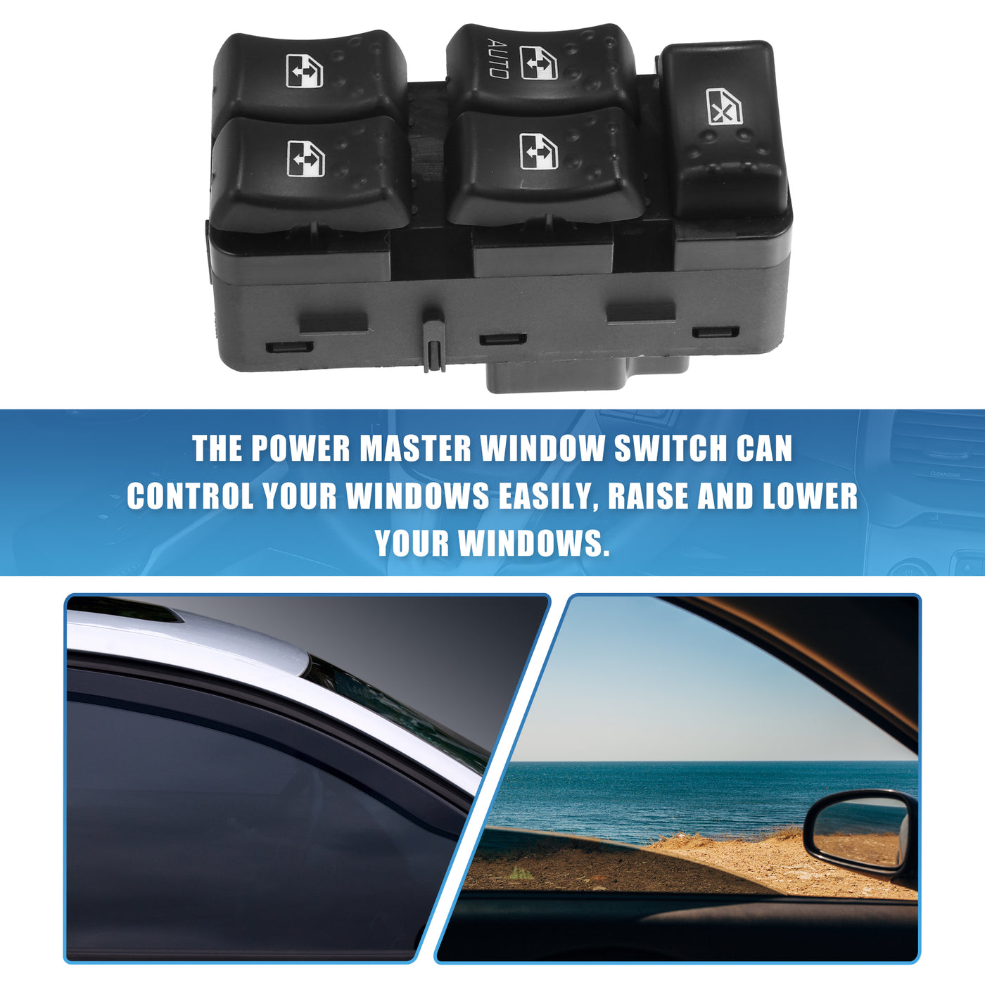 X AUTOHAUX 1 Set 22664398 Car Master Power Window Switch Front Driver Side for Saturn Ion 2003-2007