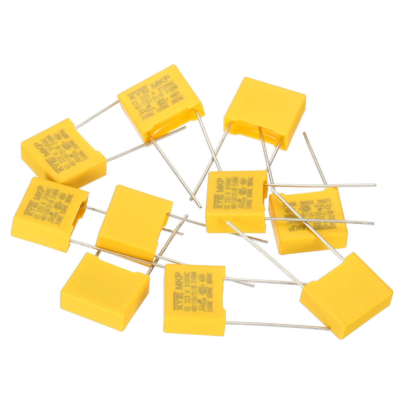 Harfington Safety Capacitors, 10 Pack 0.022uF AC 310V 10mm Pin Pitch 13x11x5mm Polypropylene Film Capacitor Assortment Kit for DIY Electronic Products
