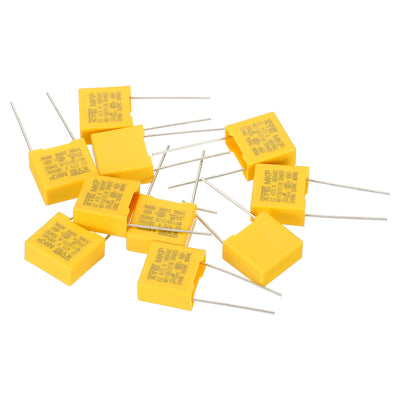 Harfington Safety Capacitors, 10 Pack 0.047uF AC 380V 10mm Pin Pitch 13x12x6mm Polypropylene Film Capacitor Assortment Kit for DIY Electronic Products