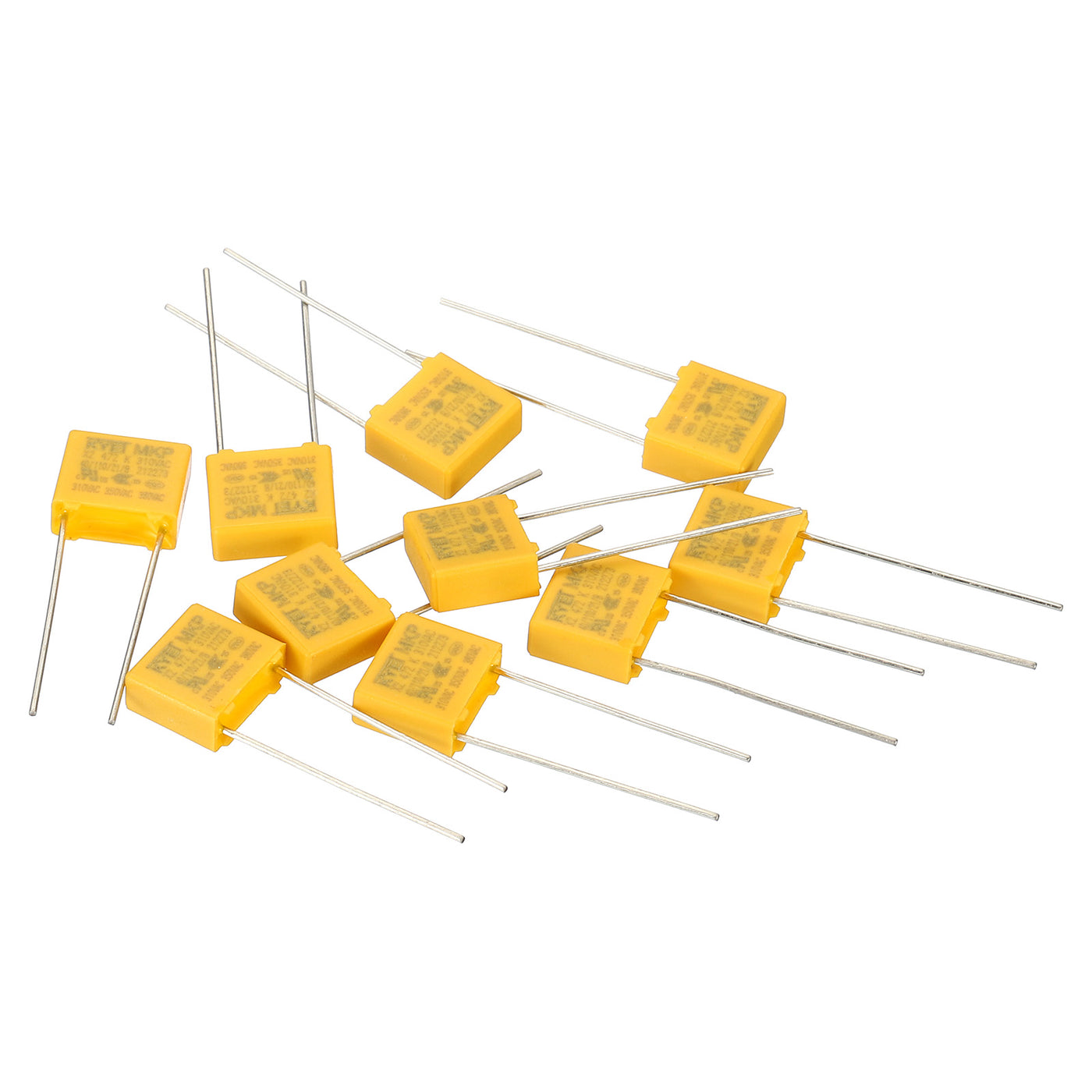 Harfington Safety Capacitors, 10 Pack 0.0047uF AC 310V 7.5mm Pin Pitch 10x9x4mm Polypropylene Film Capacitor Assortment Kit for DIY Electronic Products