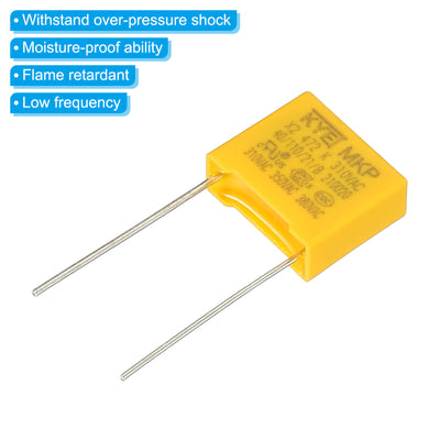 Harfington Safety Capacitors, 10 Pack 0.0047uF AC 310V 10mm Pin Pitch 13x11x5mm Polypropylene Film Capacitor Assortment Kit for DIY Electronic Products