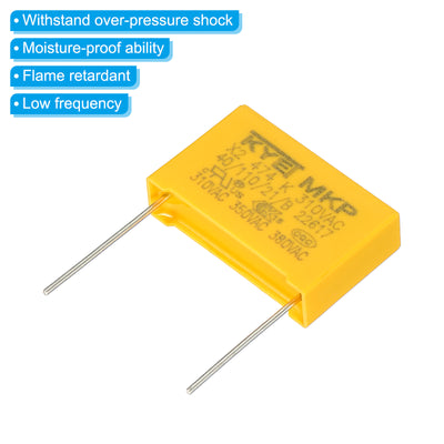 Harfington Safety Capacitors, 10 Pack 0.47uF AC 310V 22.5mm Pin Pitch 27x17x7mm Polypropylene Film Capacitor Assortment Kit for DIY Electronic Products