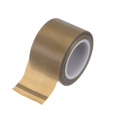 Harfington Fabric PTFE Tape 1.5"x33ft PTFE Adhesive Tape 0.13mm Thickness Brown