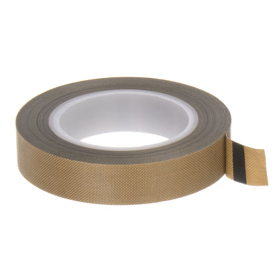 Harfington Fabric PTFE Tape 0.5"x33ft PTFE Adhesive Tape 0.18mm Thickness Brown
